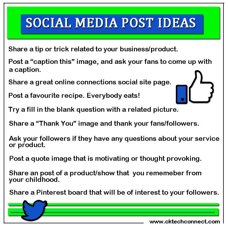 Social Media Content Post Ideas